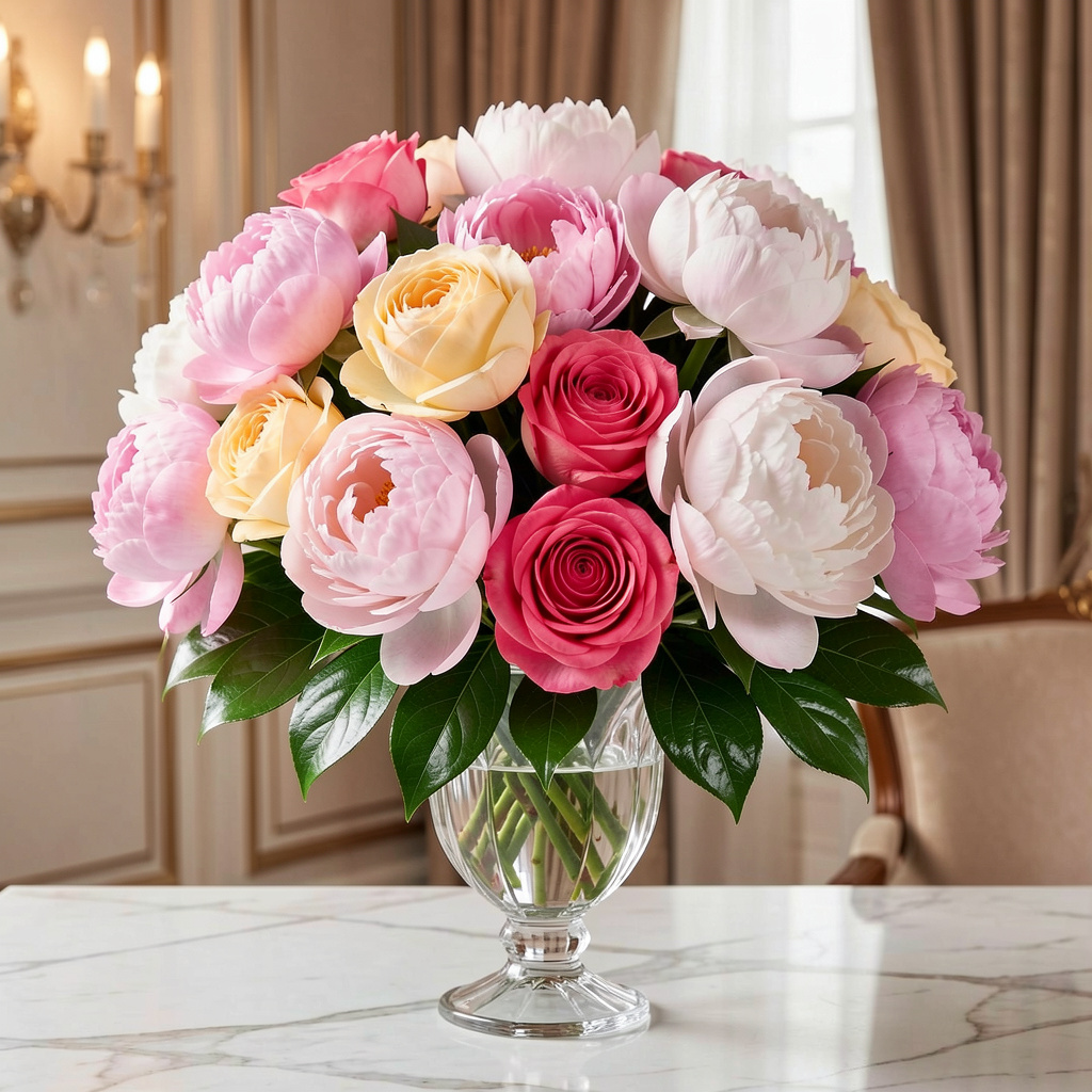 Romance Rose Bouquet with premium red roses and eucalyptus
